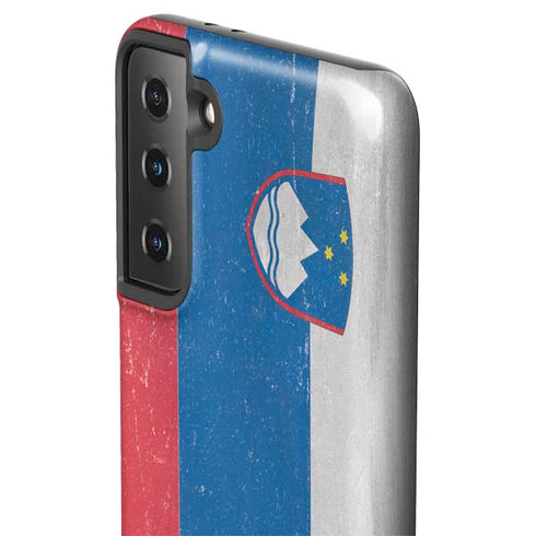 Slovenia Flag Distressed Galaxy S21 FE Pro Case
